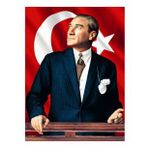 Canvas Hobby Atatürk ve Bayrak Kasnaklı 60 x 75 cm Sayılarla Boyama Seti
