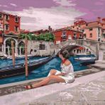 Canvas Hobby Avrupa'da Taş Köprü Kasnaklı 70 x 90 cm Sayılarla Boyama Seti