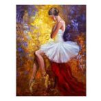 Canvas Hobby Balerin Kasnaklı 40 x 50 cm Sayılarla Boyama Seti