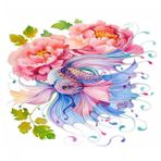 Canvas Hobby Beta Balığı ve Çocuklar Kasnaklı 40 x 50 cm Sayılarla Boyama Seti