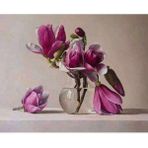 Canvas Hobby Cam Saksı ve Pempe Çiçekler Kasnaklı 60 x 75 cm Sayılarla Boyama Seti