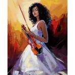 Canvas Hobby Canvas Huzurlu Kemancı 70 x 90 cm Kasnaklı Sayılarla Boyama Seti
