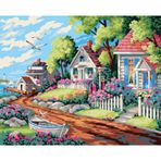 Canvas Hobby Canvas Köy Evi 50x65 cm Rulo Sayılarla Boyama Seti