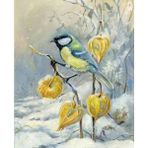 Canvas Hobby Kış ve Kuş Kasnaklı 50x65 cm Sayılarla Boyama Seti