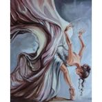 Canvas Hobby Kuğu Balerin Kasnaklı 40x50 cm Sayılarla Boyama Seti