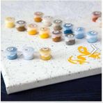 Canvas Hobby Mor Çiçekler Kasnaklı 100 x 140 cm Sayılarla Boyama Seti