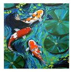 Canvas Hobby Renkli Balıklar 70 x 90 cm Rulo Sayılarla Boyama Seti