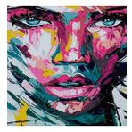 Canvas Hobby Renkli Yüzler 40 x 50 cm Rulo Sayılarla Boyama Seti