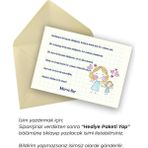 Canvela 1 Adet Anneler Günü Özel Not Yazılı Isme Özel Kişiselleştirilebilir 13X18 cm Sarı Zarf ve Not Kartı Seti