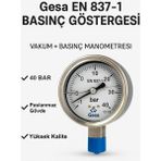 Çap 100, 40 Bar, Gliserinli Manometre, 1/2'' Ölçümler - Seçenek 1
