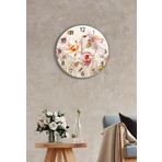 Çap 27cm - Ballı Çiçekler Dekoratif - Cam Duvar Saati