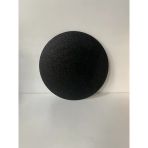 Çap 27Cm - Buzlu Cam, Düz Siyah - Kesme Tahtası - Sunumluk