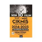 Çap Yayınları TYT MSÜ Son 10 Yılın Çıkmış Soruları Ciltsiz Kitap 589 Sayfa Üniversite Hazırlık