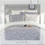 Çapa Home 9 Parça Gelin Seti Yatak Örtüsü Nakışlı Nevresim Çarşaf 6 Yastık - Açık Mavi - 240 x 260 cm