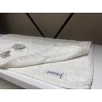 Çapa Home Çiçek Işlemeli Püsküllü El Yüz Havlusu - 50 x 90 cm - Açık Gri