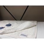 Çapa Home Çiçek Işlemeli Püsküllü El Yüz Havlusu - 50 x 90 cm - Saks Mavisi