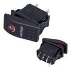 Çapa Irgatı Sembollü Yaylı Işıksız 3 Pinli On-Off 12-24V Marin Switch