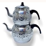 Çapar Group Motifli No 2 Beyaz Çaydanlık