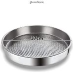 Çapar Group Paslanmaz Çelik Çiğ Köfte Leğeni Tepsisi 37 cm - Gri