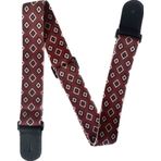 Capella Burgundy Deri Uçlu Gitar Askısı