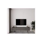 Capella Gri Mdf Country 4 Kapaklı Ahşap Ayaklı 180 Cm Tv Ünitesi