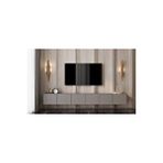Capella Mdf 6 Kapaklı Duvara Monte (120 Cm X 2 Adet) 240 Cm Tv Ünitesi Gri