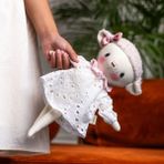 CAPELLA TOYS Oyuncak Bebek Kuzu Moli El Yapımı %100 Pamuklu Naturel Bez Bebek Hediye Kutulu