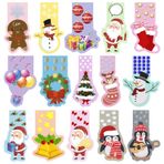Capgoost Mıknatıslı kitap ayracı, 30 adet ayraç, Noel, manyetik ayraç, Noel desenli, kitap ayracı, çocuk, mıknatıslı sayfa işaretleyici, klips, öğrenciler, öğretmenler için (C)