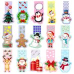 Capgoost Mıknatıslı yer imi, 30 adet ayraç, Noel, manyetik kitap ayracı, Noel desenli, kitap ayracı çocuk, mıknatıslı sayfa işaretleyici, klips, öğrenciler, öğretmenler için (B)