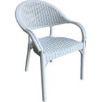 Capissi Plastik Sandalye Bambu Rattan Bahçe Teras Balkon Mutfak Sandalyesi - Koyu Cappuccino - 4 lü set