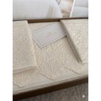 Capital Home Dantelli Çift Kişilik Nevresim Takımı 4 Lü Set - Krem - 240 x 260 cm