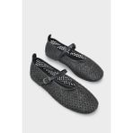 Capone Outfitters Carlina Barefoot Konfor Kadın Babet - Hasır Siyah
