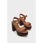 Capone Outfitters Dolores Platform Tek Bantlı Kadın Sandalet - Bal Rengi