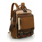 Cappadocia Vintage 4012 Kahverengi Günlük Postacı Küçük Sırt Çapraz Omuz Askılı 14 inç Laptop Pamuk Gabardin Çantası