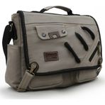 Cappadocia Vintage 4017 14" Laptop Kanvas Postacı Okul Çantası Unisex Kilitli Çok Cepli Omuz Askılı