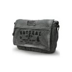 Cappadocia Vintage 4028 Salaş Omuz Çantası Pamuk Kanvas Postacı 15.6 Laptop Okul Seyahat Günlük Vintage Retro (Gri)