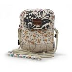 Cappadocia Vintage Kadın Çiçek Desenli Omuz Çantası 20 x 15 x 6,5 cm Bohem Tarz Mini El Çantası Telefon Çantası Günlük Kullanım