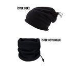 Cappello CAPPLBYBR01 Unisex Polar Boyunluk Siyah Bere