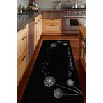CAPPİO HALI Siyah Happiness Kitchen Yazılı Mutfak Halısı Cp388