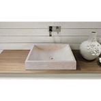 Cappuccino Cilalı Mermer Dikdörtgen Lavabo Cm-b-036-b Bej