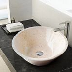 Cappuccino Cilalı Mermer Konik Çanak Lavabo Cbmvts15 Bej