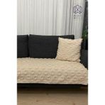 Cappuccino Ponpon Şönil Koltuk Örtüsü, Koltuk Kılıfı ile Evinize Şıklık Katın - 100 x 240 cm - Cappucino