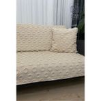Cappuccino Ponpon Şönil Koltuk Örtüsü, Koltuk Kılıfı ile Evinize Şıklık Katın - Cappucino - 200 x 240 cm