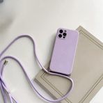 Çapraz Askılı Kolye Askısı Kordon Sıvı Silikon Telefon Kılıfı Xiaomi 8 9 10 10S 10T 11 Lite Ultra 11i 11X Pro 6X Kapak, Mor, Xiaomi Mi 6X (A2) İçin