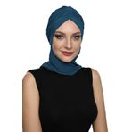 ÇAPRAZ W ATKILI PETROL HAZIR TÜRBAN TESETTÜR BONE