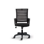 Capri Fileli Başlıksız Ofis Koltuğu Çalışma Koltuğu Ergonomik Sandalye Tilt Mekanizmalı Ayarlanabilir Siyah