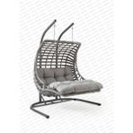 Capri Swing Bodrum Double Çiftli Rattan Bahçe Salıncağı | Rehome - Açık Gri