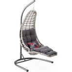 Capri Swing - Bodrum - Tek Kişilik Rattan Bahçe Balkon Salıncağı - Krem