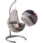 Capri Swing Milas Tekli Rattan Bahçe Salıncağı | Balkon Salıncağı - Kırık Beyaz