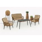 Capri Swing Pisa Ikili Rattan Bahce Balkon Oturma Grubu Acik Kahve 753
